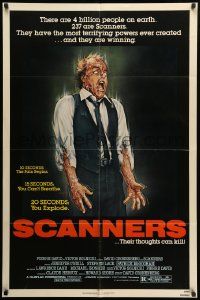 9y737 SCANNERS 1sh '81 David Cronenberg, in 20 seconds your head explodes!