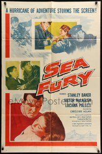9y744 SEA FURY 1sh '59 Stanley Baker, Victor McLaglen, Luciana Paluzzi, a hurricane of adventure!