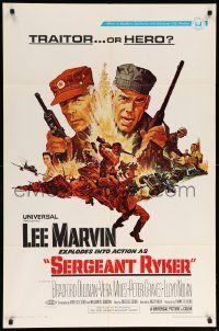9y749 SERGEANT RYKER 1sh '68 Lee Marvin, enemy agent or U.S. sergeant in the Korean War?!