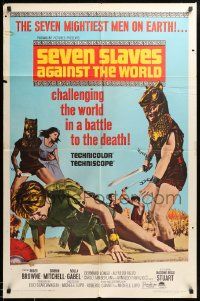 9y754 SEVEN SLAVES AGAINST THE WORLD 1sh '65 Gli Schiavi Piu Forti del Mondo, sword & sandal!