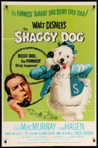 9y764 SHAGGY DOG 1sh R67 Disney, Fred MacMurray in the funniest sheep dog story ever told!