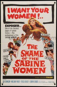 9y766 SHAME OF THE SABINE WOMEN 1sh '62 El rapto de las sabinas, blackest pages of human history!