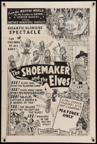 9y774 SHOEMAKER & THE ELVES 1sh '60 German fantasy, artwork of many elves!