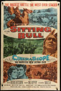9y783 SITTING BULL 1sh '54 Dale Robertson, Mary Murphy & Native Americans!