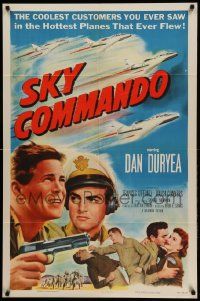 9y788 SKY COMMANDO 1sh '53 Korean War pilot Dan Duryea flies the hottest planes that ever flew!