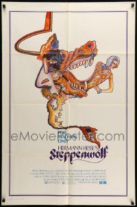 9y821 STEPPENWOLF 1sh '74 Max Von Sydow, for madmen only, really cool psychedelic artwork!