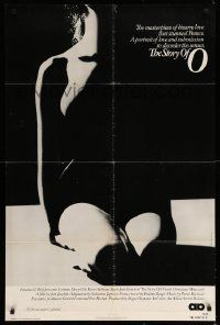 9y830 STORY OF O 1sh '76 Histoire d'O, Udo Kier, x-rated, sexy silhouette image!