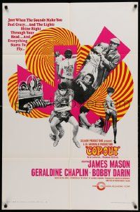 9y836 STRANGER IN THE HOUSE 1sh '68 James Mason, Geraldine Chaplin, Bobby Darin, Cop-Out!