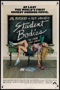 9y841 STUDENT BODIES 1sh '81 sex kills, gruesome Morgan Kane high school horror art!
