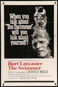 9y859 SWIMMER 1sh '68 Burt Lancaster, directed by Frank Perry, will you talk about yourself?