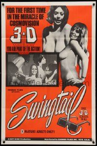 9y860 SWINGTAIL 1sh '69 sexploitation for the first time in the miracle of CosmoVision 3-D!