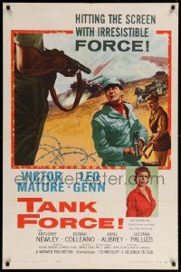 9y870 TANK FORCE 1sh '58 Victor Mature in the titanic battle of World War II, Tank Force!