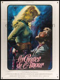 9z759 BLUME IN LOVE French 1p '73 different artwork of George Segal & sexy Susan Anspach!