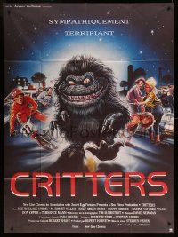 9z780 CRITTERS French 1p '86 great completely different art of cast & monsters by Enzo Sciotti!