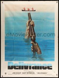9z788 DELIVERANCE French 1p '72 John Boorman classic, great art of shotgun pointed at canoers!