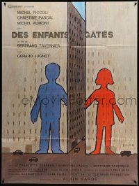 9z789 DES ENFANTS GATES French 1p '77 directed by Bertrand Tavernier, cool art by Savignac!