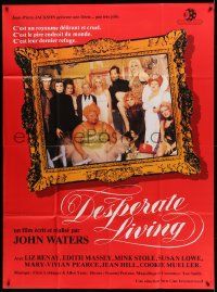 9z790 DESPERATE LIVING French 1p '78 John Waters, great different framed cast portrait!