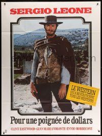 9z808 FISTFUL OF DOLLARS French 1p R80s Sergio Leone, full-length close up of Clint Eastwood!