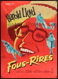 9z817 FUNNY SIDE OF LIFE French 1p '63 different Grinsson artwork of Harold Lloyd, compilation!