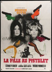 9z823 GIRL WITH THE PISTOL French 1p '68 sexy Monica Vitti, Stanley Baker, different Landi art!