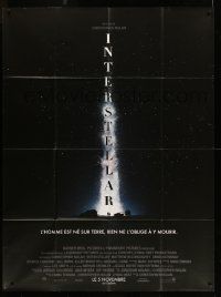 9z846 INTERSTELLAR advance French 1p '14 Christopher Nolan, cool image of the title in the stars!
