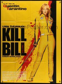 9z854 KILL BILL: VOL. 1 French 1p '03 Quentin Tarantino, full-length Uma Thurman with katana!