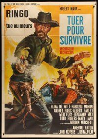 9z855 KILL OR BE KILLED French 1p '70 Uccidi o Muori, cool spaghetti western artwork!