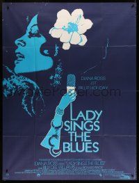 9z865 LADY SINGS THE BLUES French 1p '73 wonderful art of Diana Ross as singer Billie Holiday