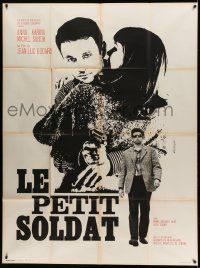 9z871 LE PETIT SOLDAT French 1p '63 Jean-Luc Godard, Anna Karina, Michel Subor, art by Vaissier!