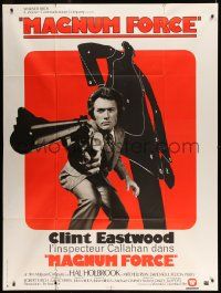 9z889 MAGNUM FORCE French 1p '74 Clint Eastwood is Dirty Harry pointing his huge gun!