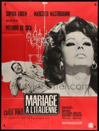 9z895 MARRIAGE ITALIAN STYLE photo style French 1p '64 Vittorio de Sica, Sophia Loren, Mastroianni