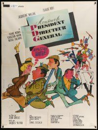 9z905 MONSIEUR LE PRESIDENT DIRECTEUR GENERAL French 1p '66 Jouineau Bourduge art of top cast!