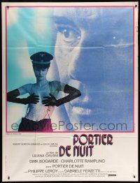 9z915 NIGHT PORTER French 1p '74 Il Portiere di notte, Bogarde, sexy topless Charlotte Rampling!