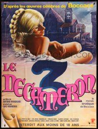 9z920 NOVELLE GALEOTTE D'AMORE French 1p '72 Roger Boumendil art of sexy naked blonde convict!