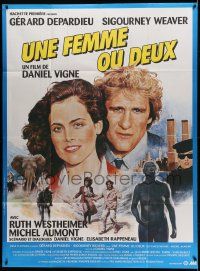 9z922 ONE WOMAN OR TWO French 1p '85 Zoran art of Sigourney Weaver & Depardieu, Une Femme ou Deux!