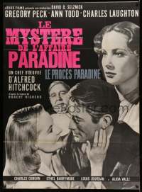 9z926 PARADINE CASE French 1p R60s Hitchcock, Gregory Peck, Ann Todd, Valli, Laughton, different!