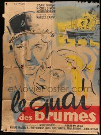 9z936 PORT OF SHADOWS French 1p R50s Marcel Carne's Le Quai Des Brumes, Jean Gabin, Hurel art!