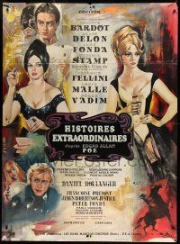 9z966 SPIRITS OF THE DEAD French 1p '69 Fellini, different art of sexy Bardot & Fonda by Allard!