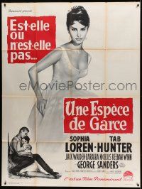 9z974 THAT KIND OF WOMAN French 1p '59 full-length art of beautiful Sophia Loren by Roger Soubie!