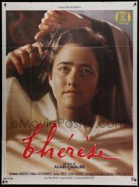 9z975 THERESE French 1p '86 great c/u of Catherine Mouchet as St. Therese getting her hair cut!