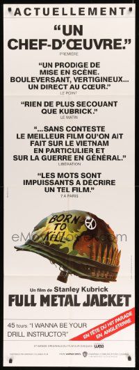 9z661 FULL METAL JACKET French door panel '87 Stanley Kubrick Vietnam War movie, Castle art!