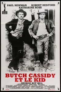 9z678 BUTCH CASSIDY & THE SUNDANCE KID French 31x47 R90s c/u of Paul Newman & Robert Redford!