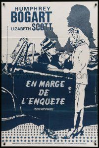 9z683 DEAD RECKONING French 30x45 R82 Guillotin art of Humphrey Bogart & Lizabeth Scott by car!