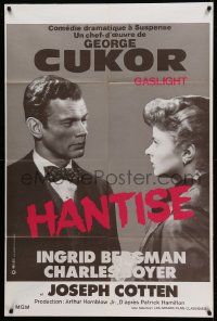 9z692 GASLIGHT French 31x47 R87 different close up of pretty Ingrid Bergman & Joseph Cotten!