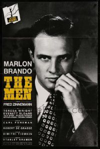 9z706 MEN French 32x47 R90s very first Marlon Brando, directed by Fred Zinnemann, different!