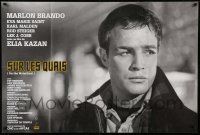 9z713 ON THE WATERFRONT French 32x47 R90s Elia Kazan, classic close up of Marlon Brando!