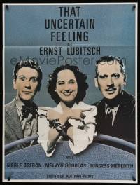 9z726 THAT UNCERTAIN FEELING French 31x42 R80s Lubitsch, Merle Oberon between Douglas & Meredith!