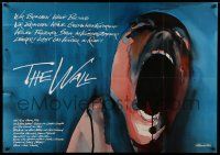 9z139 WALL German 33x47 '82 Pink Floyd, classic Gerald Scarfe rock & roll artwork!