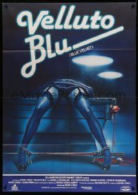 9z272 BLUE VELVET Italian 1p '86 directed by David Lynch, gruesome pool table art by Enzo Sciotti!