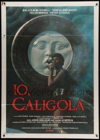 9z277 CALIGULA Italian 1p R84 Malcolm McDowell, Penthouse's Bob Guccione sex epic, different!